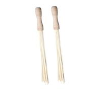 PLAFOPE 2PCS Bamboo Wood Massage Stick for Back Neck Shoulders Handheld Self Massage Tool for Muscle Relief Portable Therapy Massager for Home Office Travel Gua Sha Inspired Body