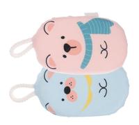 PLAFOPE 2pcs Bath Sponges with Cute Bear Design, Soft Sponge Material, Easy to Suspend, for Newborn and Shower Bathing