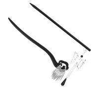 PLAFOPE 2pcs Blackwood Hair Sticks for Buns Vintage Chinese Japanese Hairpin Forks with Butterfly Moon Design Elegant Hairpins for Long Hair Styling and Hanfu Headdress