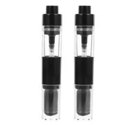 PLAFOPE 2pcs Bottle Brush Makeup Brush 5.70x0.86x0.86in Integrated Design Refillable Plastic Artificial Fiber Stylish Bottle Design Travel on The Go Makeup Application