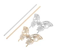 PLAFOPE 2pcs Butterfly Hair Fork Hair Pins for Women with Alloy Material Lightweight for Casual Daily Looks and Everyday Wear