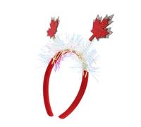 PLAFOPE 2pcs Canada Maple Leaf Tinsel Headbands for Women Elegant Hair Accessories for National Day Festival Party Craftsmanship Stylish Hair for Everyday Wear