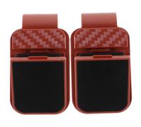PLAFOPE 2pcs Car Sunglass Holder with Carbon Fiber Pattern Secure Eyeglass Visor Clip for Vehicles and Trucks Space-saving Backclip Design Fit for Neat Sun Visor Storage