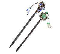 PLAFOPE 2pcs Chinese Vintage Hair Sticks with Tassel Designs Wooden Hairpins for Women for Weddings Parties and Everyday Use Elegant Hair Accessories for Girls