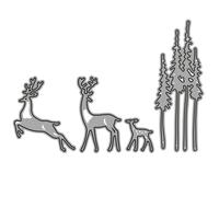 PLAFOPE 2pcs Christmas Tree and Elk Cutting Dies for DIY Craft Handmade Making, Iron Material, Safe to Touch, Not Easy to Break Or Deform, for Christmas Embossing Projects