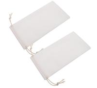 PLAFOPE 2pcs Dance Shoes Bag Velvet Drawstring Storage Bag Beige Velvet Material Adjustable Drawstring Closure for Weddings and Parties 10.22x5.31x0.28in