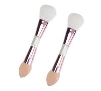 PLAFOPE 2pcs Double-ended Makeup Brush Revolution Makeup Brushes for Foundation Blending Powder Blusher Multifunctional Cosmetics Tool