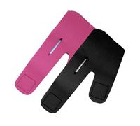 PLAFOPE 2pcs Face Lifting Belt Thin Elastic Chin Strap for Slimming V-shape Face Support and Snoring Prevention Small Bandage in Black and Rosy