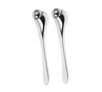 PLAFOPE 2pcs Facial Eye Serum Stick Massage Stick Metal Face Roller Skincare Tools Massage Scoop Roller Ball Applicator Silver