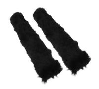 PLAFOPE 2pcs Faux Fur Handbag Chain Strap Protectors Zippered Covers for Tote Shoulder Bag Plush DIY Purse Handle Accessories with Quick Fit Closure and Stylish Bag Strap Guards