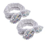 PLAFOPE 2pcs Hair Bands Bow Bow Makeup Headband Neon Hair Accessories Sequins Head Wraps