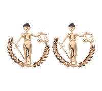 PLAFOPE 2pcs Justice Scale Lapel Pins for Lawyers and Law Students, Lightweight Alloy Brooches with Vintage Symbolic Design, Wear-resistant Golden Pins for Coats and Suits at Important