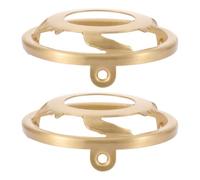 PLAFOPE 2pcs Lamp Harp Saddle Base Lampshade Adapter Rings Copper Solid Brass Triangular Bracket Design Reverse-Threaded Mechanism Secure Fit Resistant to Wear and Tear for Table Lamps