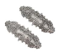 PLAFOPE 2pcs Large Hair Barrettes Retro Metal Alloy Hair Clips Non-slip Not Easy to Be Deformed Vintage Style for Women