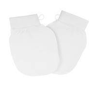 PLAFOPE 2pcs Lightweight White Exfoliating Gloves Made of Rayon for Bath and Spa Use, for Gentle Skin and Chest Exfoliation to Remove Dead Skin and Refresh Your Body