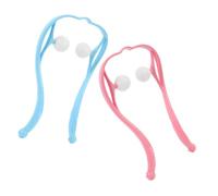 PLAFOPE 2pcs Manual Neck Massager with Dual Trigger Points, Portable Deep Tissue Muscle Massager Roller for Neck and Shoulder Relief, Suitable for Travel and Office Use