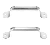 PLAFOPE 2pcs Metal Door Handle Iron Silver Roller Shutter Barn Door Universal Compatibility Easy Installation Lift Handle for Shed Garage Storage Building Gate Hardware