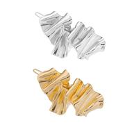 PLAFOPE 2pcs Metal Hair Clips for Women Styling Barrettes Bun Clips for Hair for Girls Random Color