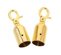 PLAFOPE 2pcs Metal Rope End Hooks with Caps for Crowd Control Barriers Wall and Stanchion Fence Holders Zinc Alloy Cord Stopper Fittings for Event Queue Management