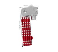 PLAFOPE 2pcs Motorcycle Folding Foot Pedal Motorcycle Foot Peg Pedal Bike Pegs Universal Rear Universal Rear Aluminum Alloy Red