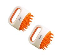 PLAFOPE 2pcs Non-Slip Hair Shampoo Brush for Wet Dry Use Scalp Massage Foaming Shower Brush with Safe Exfoliating Material Suitable for Gentle Hair and Skin Cleaning