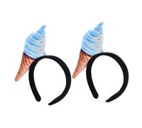 PLAFOPE 2pcs Non-slip Ice Cream Headbands for Women Cute Soft Wash and Prep Hairbands for Face Washing Makeup Fit Headdresses for Daily Use and Spa