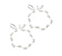 PLAFOPE 2pcs Pearl Headdress Ribbon Bridal Fascinators Wedding Headwear for Bride