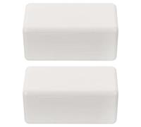 PLAFOPE 2pcs Plastic Electronics Project Box for Electronic Devices and Components Multi-functional Junction Box with Easy Maintenance White Enclosure