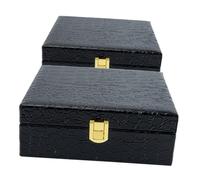 PLAFOPE 2Pcs Portable Flip-Cover Cigar Case with Handle Decorative Storage Box for Cigars and Items Practical Travel Humidor Alternative with Buckle Closure Gift for Men and Collectors