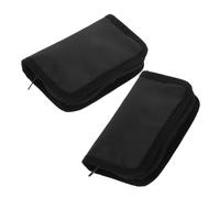 PLAFOPE 2pcs Portable Insulin Travel Case Black Diabetes Supplies Organizer with 420dpvc Material and Easy to Clean Design, Compact Storage Bag for Pills and Test Strips, Fits