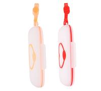PLAFOPE 2pcs Portable Wet Wipes Dispenser Box Travel Case Strong Easy Open Stroller Hanging Wipes Dispenser