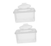 PLAFOPE 2pcs Portable Wipe Holder Dispenser Box PP Material Wipes Storage Case with Lid for Home Bathroom Office Kitchen Use