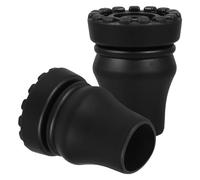 PLAFOPE 2pcs Replacement Screw Cane Tips Non-Slip Rubber Walking Stick Accessories 22 Mm Diameter Elegant Simple Sl lack Design Versatile Usage for Seniors Homes and Outdoors