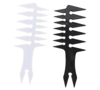PLAFOPE 2pcs Retro Comb for Hair Styling Professional Barbershop Accessory Vintage Design Double-sided Texture Wide Teeth for Detangling for Creating Slick Back Hairstyles Messy Textured Random Color