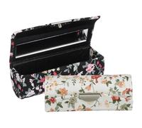 PLAFOPE 2pcs Retro Lipstick Cases with Mirror Floral Pattern Lip Balm Holders for Women Scratch-resistant Cloth Makeup Organizer Portable Lip Gloss Storage Box