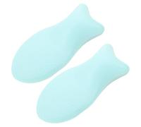 PLAFOPE 2pcs Reusable Silicone Fish Shaped Makeup Puff for Foundations and Highlighters, Easy to Store and Comfortable Cosmetic Tool for Women and Makeup Artists