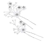 PLAFOPE 2pcs Rhinestone Hair Flower Design for Bride Elegant Wedding Headpieces and Hair Accessories for Special Occasions and Easy to Use