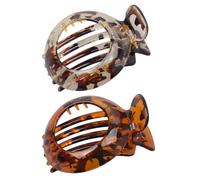 PLAFOPE 2pcs Round Delicate Hairpins Hair Clips for Women Elegant Hollow Hair Clamps in Deep Light Dot Floral Design Stylish Accessories for Various and Occasions