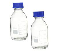PLAFOPE 2pcs Sealing Reagent Bottles with Calibration Laboratory Sample Storage Containers for Accurate Measurement for Chemistry and Research