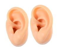 PLAFOPE 2Pcs Silicone Ear Models for Piercing Practice Soft Lifelike Artificial Ear Display Body Parts for Jewelry Training and Medical Demonstration