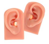 PLAFOPE 2pcs Silicone Ear Piercing Practice Models Realistic Artificial Ears with Skin Texture Soft Reusable Silicone Training Mold for Student and Doctor Teaching