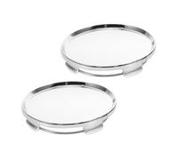 PLAFOPE 2Pcs Silver Car Wheel Center Caps Hub Rim Covers Easy DIY Installation for Vehicle Wheels Compatible with Various Models Stylish and Versatile Hub Caps