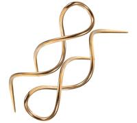 PLAFOPE 2pcs Spiral Threader Earrings for Women Gold Dangle Twisted Linear Curved Thread Earrings Lightweight Handmade Pull Through Jewelry for Parties and Daily Wear