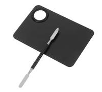 PLAFOPE 2pcs Stainless Steel Nail Art Mixing Tools Set for Foundation Nail Polish Blending Double-ended Palette Rods Black Small