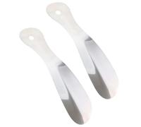 PLAFOPE 2pcs Stainless Steel Shoe Horns for Easy Shoe Wearing with Smooth Surface Suitable for Elders Simple Structure Sturdy Design