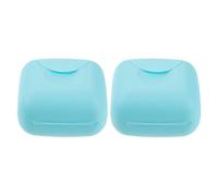 PLAFOPE 2pcs Storage Case Female Packing Box Plastic Holder Protects from Dirt and Debris Portable Outdoor Carrier for Personal Items