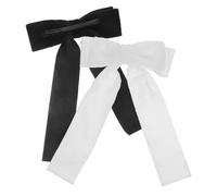 PLAFOPE 2pcs Velvet Bow Hair Clips with Ribbon Tail Large Bowknot Barrettes for Women Elegant Headdress Accessories and Reusable Hairpins for Parties and Everyday Wear