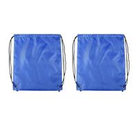 PLAFOPE 2pcs Waterproof Drawstring Shoe Bags Polyester for Swimming Beach | Blue Simple Chic Design, Hands Free Carry for Swim Gear, Sportswear, Day Hikes and Shopping