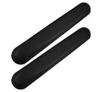 PLAFOPE 2pcs Wheelchair Armrest Pads Chair Arm Pad Replacement Anti-Slip Easy to Clean Black Sponge Artificial Leather Abs Hole Distance 22.5cm Universal Design Fits Most Wheelchairs