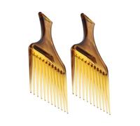 PLAFOPE 2pcs Wide Tooth Comb Plastic Afro Pick Hair Braiding Comb Curly Hair Tool for Men